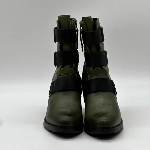 Sorel Olive and Black Heeled Boots - Picture 2 of 9